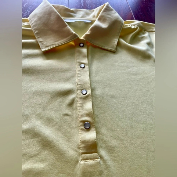 Callaway women’s yellow pearl snap golf polo S - Picture 3 of 9